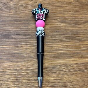 Leopard Print Pen with Pink and Black Accents Scrub Life Nurse